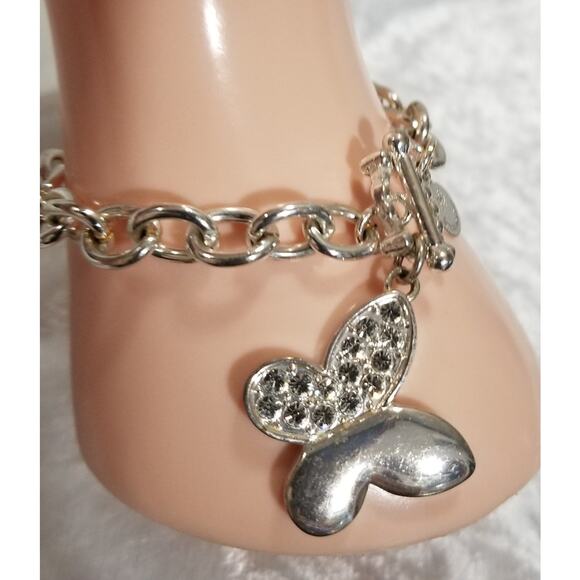 Sarah Coventry toggle bracelet with butterfly 1.1980 - Picture 7 of 10